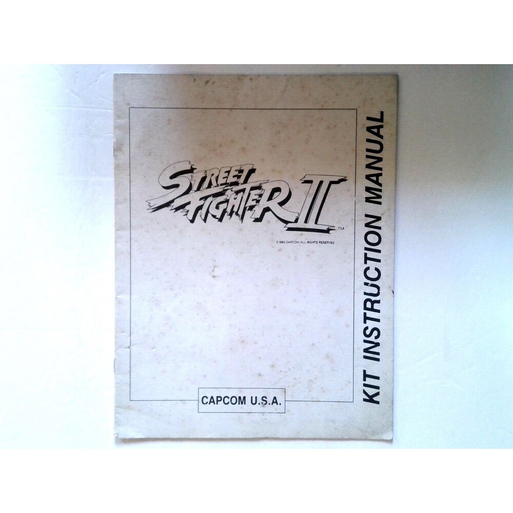 Capcom Street Fighter II Kit Instruction Manual 1991 Arcade OEM